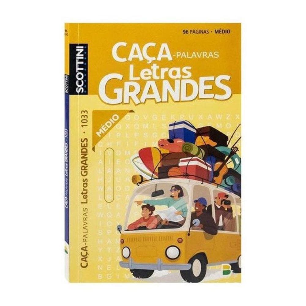Scottini Caça-Palavras Letras Grandes (96P) N.1033 (Médio)