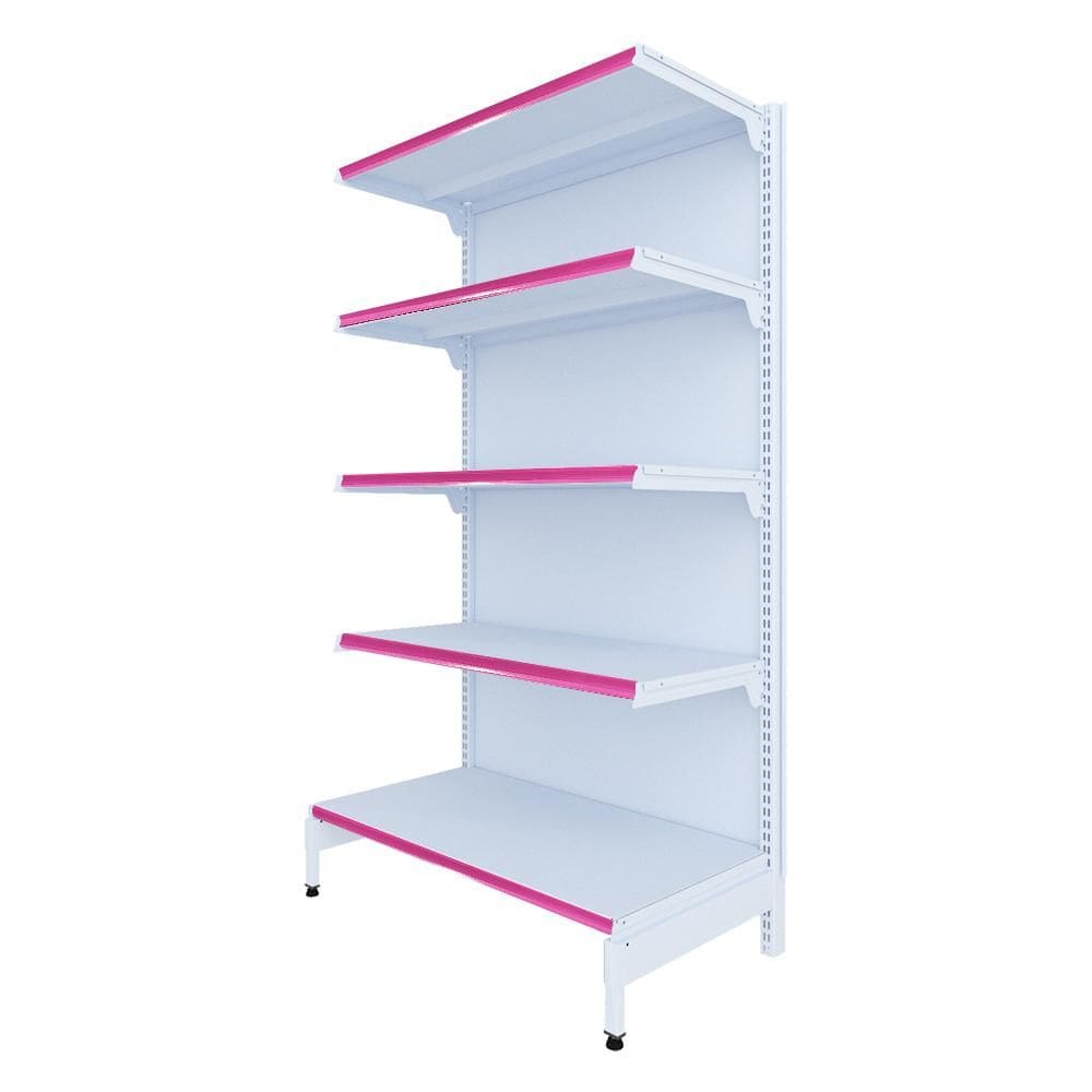 Gôndola Prateleira 5 Níveis 40x30 New Plus 1,70 Ponta pe Rosa - sa Gôndolas