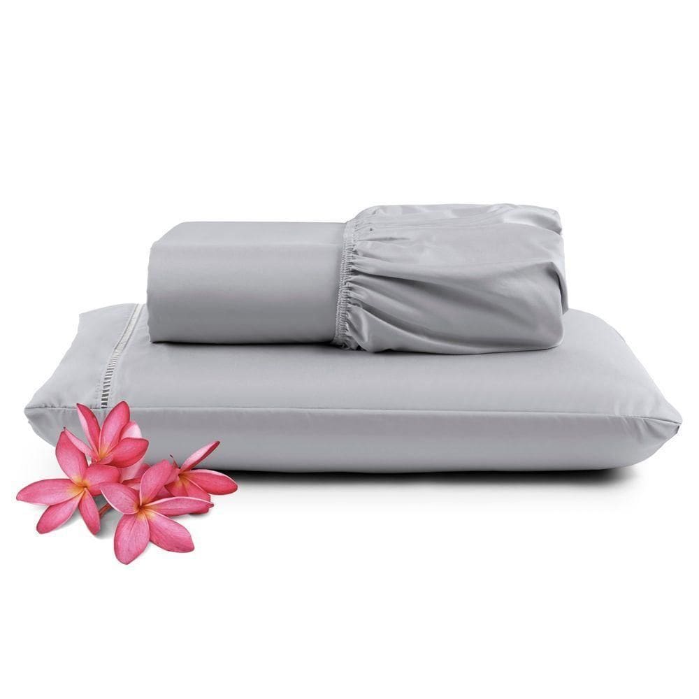 Jogo Cama Lençol Unique Solteiro 2 Peças - Cinza