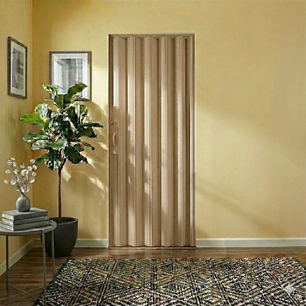 Kit 3 Portas Sanfonada de Pvc 210cm X 100cm Belplast Bege