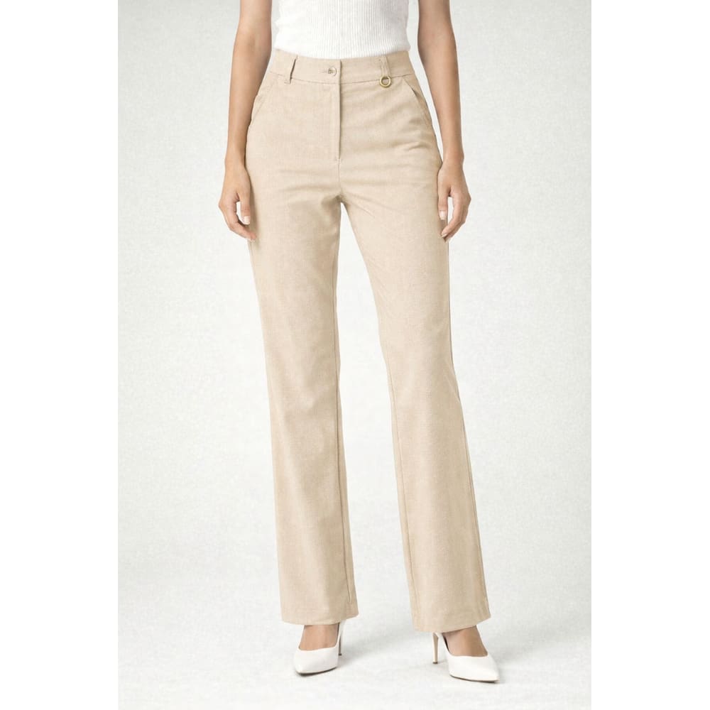 Calça Reta Alma Feminina Cintura Alta Sofisticada