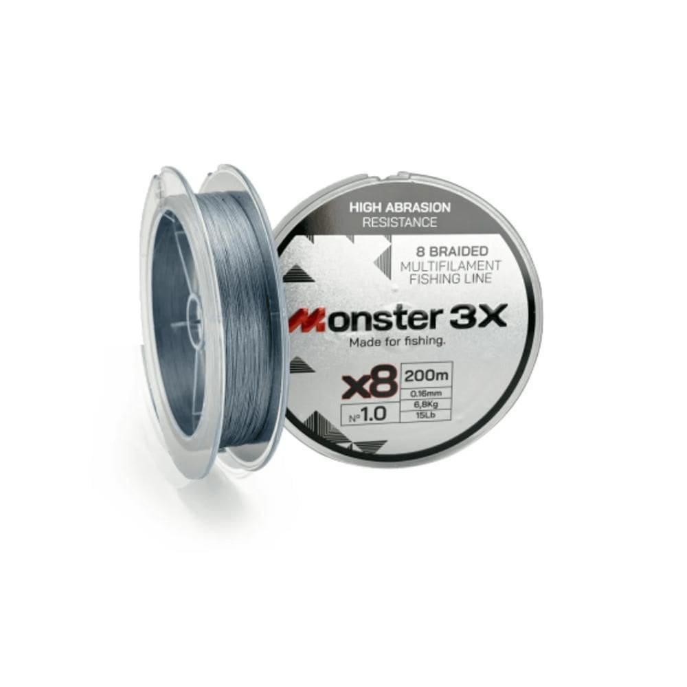 Linha Multi Monster 8X Cinza 1.0 0,16Mm 15Ib 6,8Kl 200 Mts