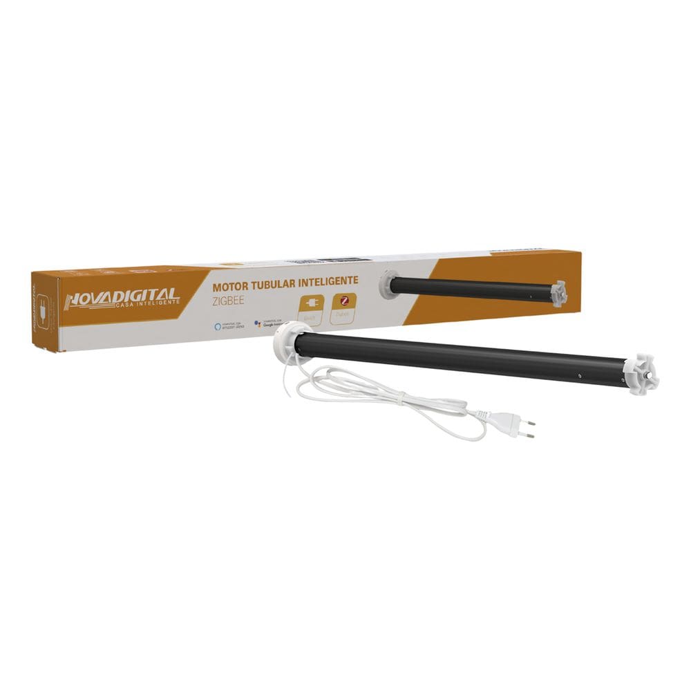 Motor Tubular Zigbee Cortina Persiana De Rolo Controle Alexa Novadigital ZBCMR-01