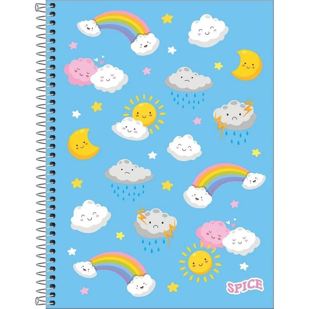 Caderno para Meninas Capa Dura com 10 Matérias 160 Folhas