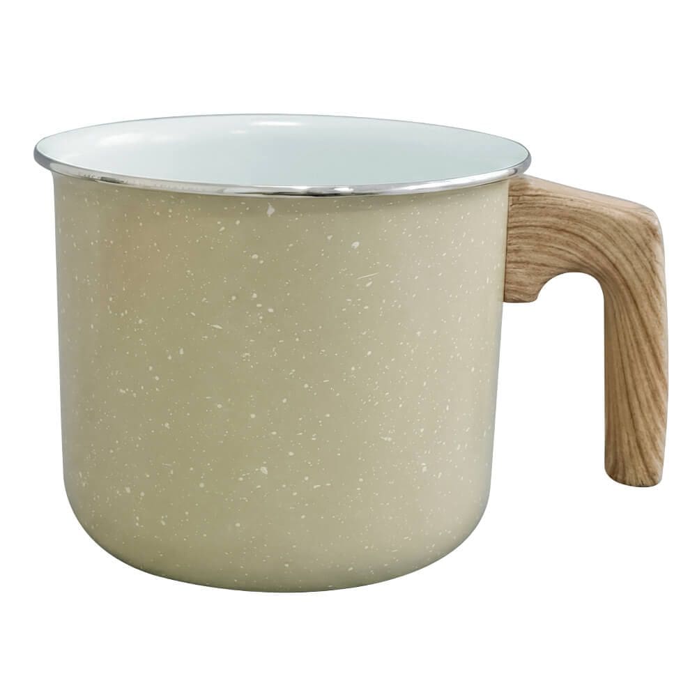 Leiteira Fervedor Antiaderente Cerâmica de Indução 14cm Viena Bege Orgânica - Casambiente