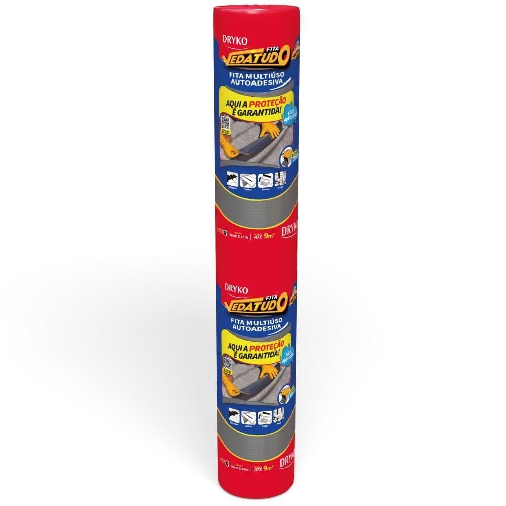 Fita Vedatudo 90cm Cinza - Fvd90-cinza - Dryko