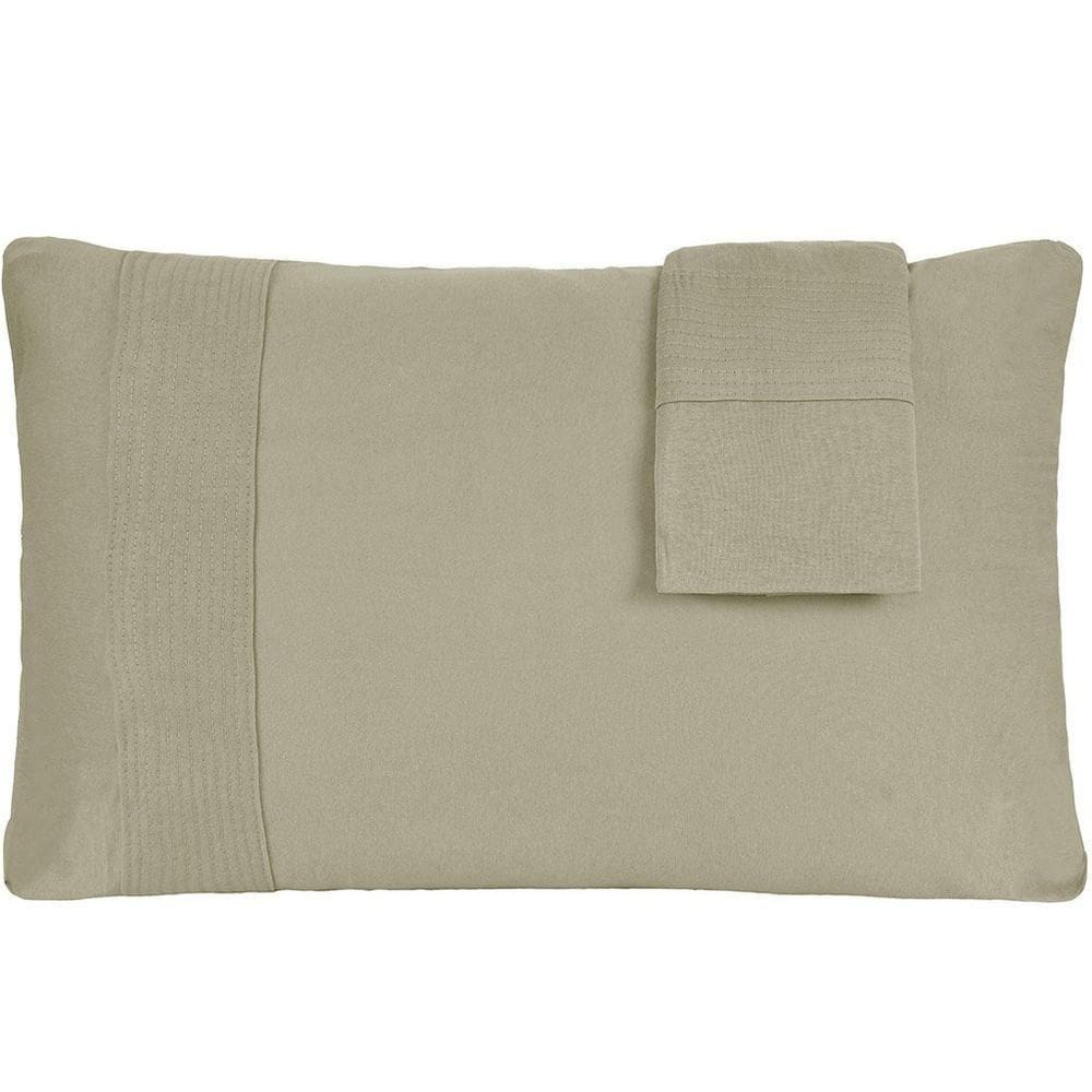 Jogo De Fronhas Bella Cama Malha 100% Algodão 50x70cm Avelã