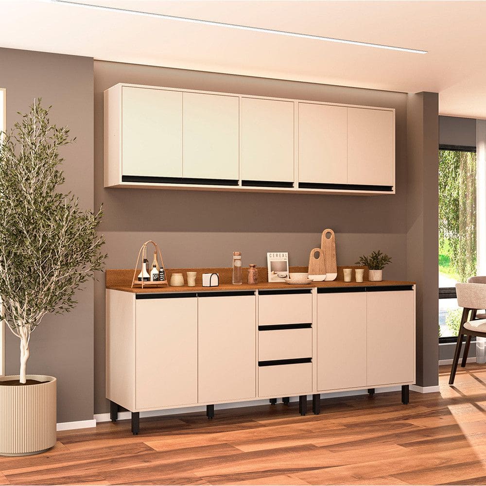 Cozinha Modulada 4 Pecas com Tampos Koya Politorno
