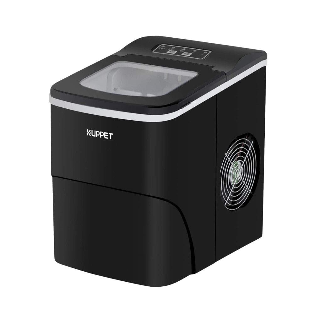 Máquina de Gelo KUPPET, Produz 12kg, Dia 9 Cubos, 6 min, Preto 110V