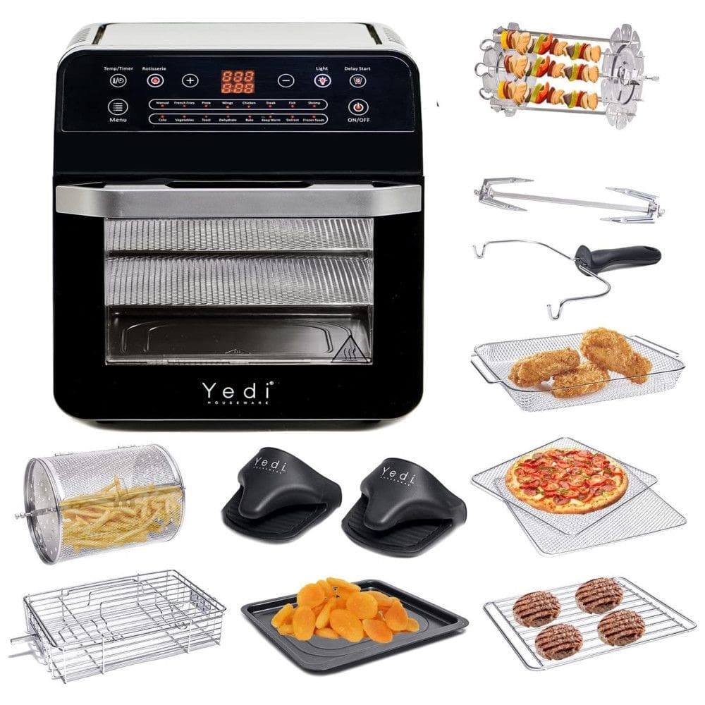 Forno Multifuncional XL, 12L, 1600W, 110v, YEDI HOUSEWARE, Preto