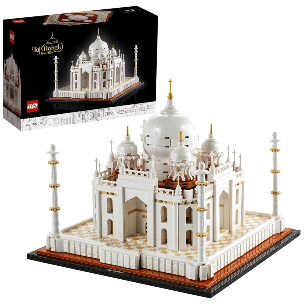 Kit de Construção Arquitetura Taj Mahal com 2022 Peças para 16 Anos ou Mais, LEGO 6333039, Branco