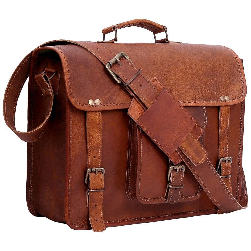 SGB078R32CJJUS Bolsa, Maleta de Couro Masculina para Laptop, GBAG T SGB078R32CJJUS, Marrom