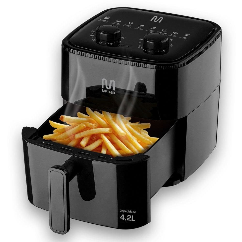 Fritadeira Eletrica Air Fryer 4,2L 1350W MF1420 220v Preta Multi - GO253