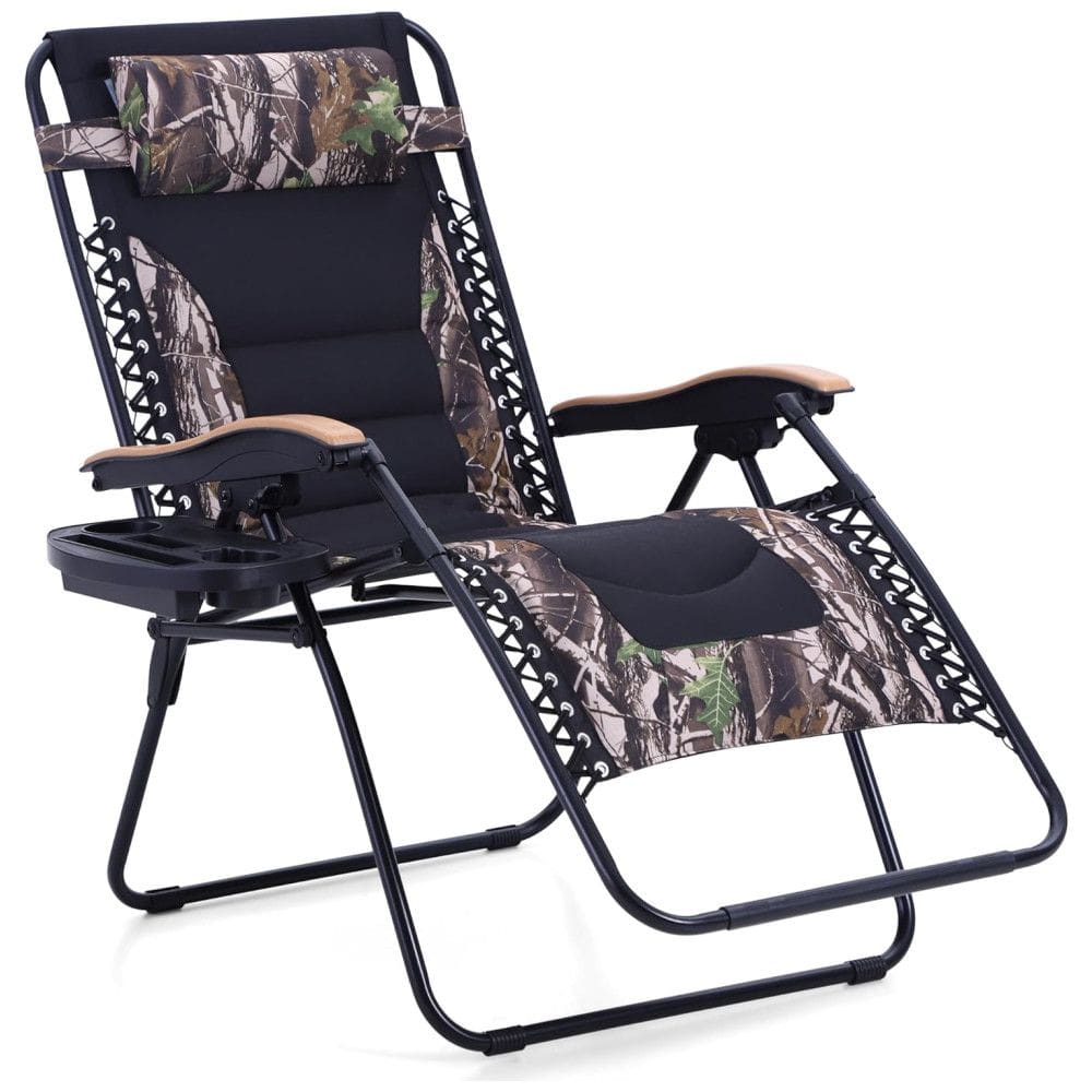 Cadeira Reclinável Ajustável Gravidade Zero com Apoio de Cabeça, PHI VILLA, Preto