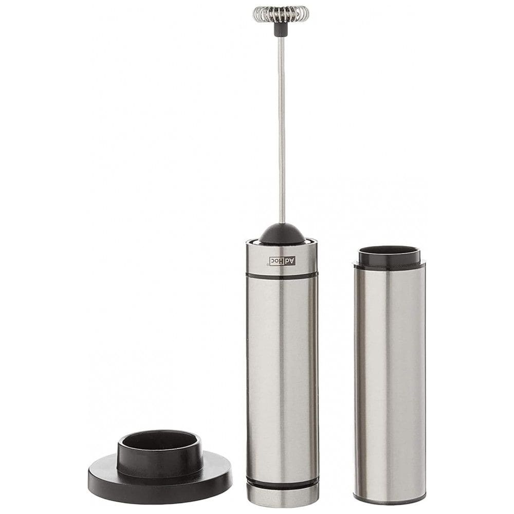 Espumador Elétrico de Leite em Aço Inoxidável a Bateria, ADHOC MS10US, Prateado