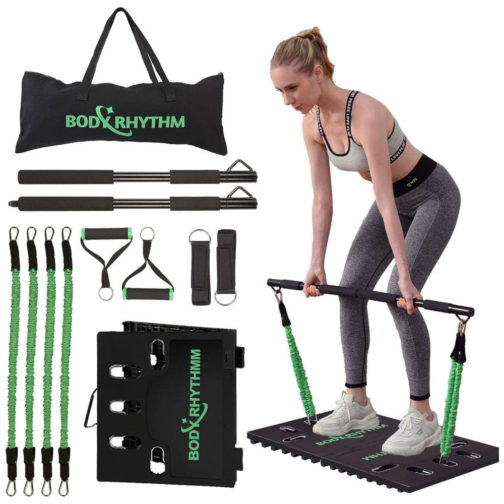 Kit de Acessórios Multifuncionais para Treino em Casa, 8 Peças, BODY RHYTHM, Preto