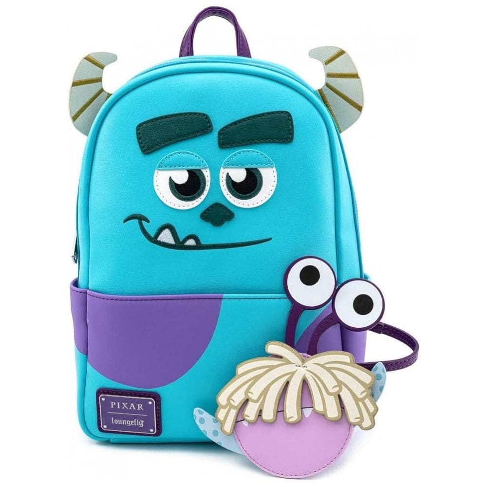 Mochila Escolar Infantil Loungefly Disney Sulley Monstrar S A para Crianças a Partir de 10 Anos, Azul