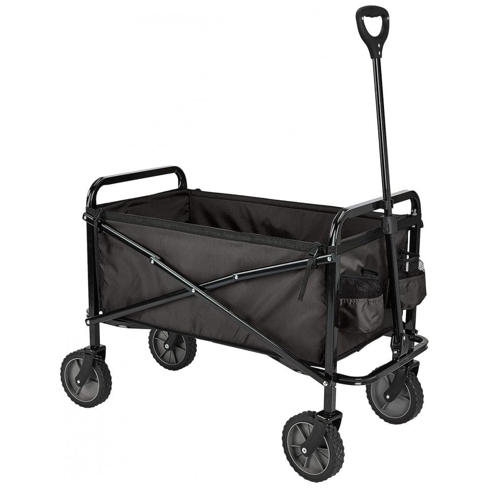 Carrinho Dobrável para Camping e Jardim com Bolsa de Cobertura, Capacidade 60kg, Preto