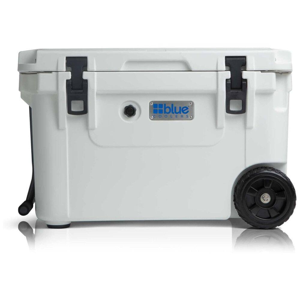 Cooler Térmico Portátil 60 Litros com Alça e Rodas, Blue Coolers, Branco