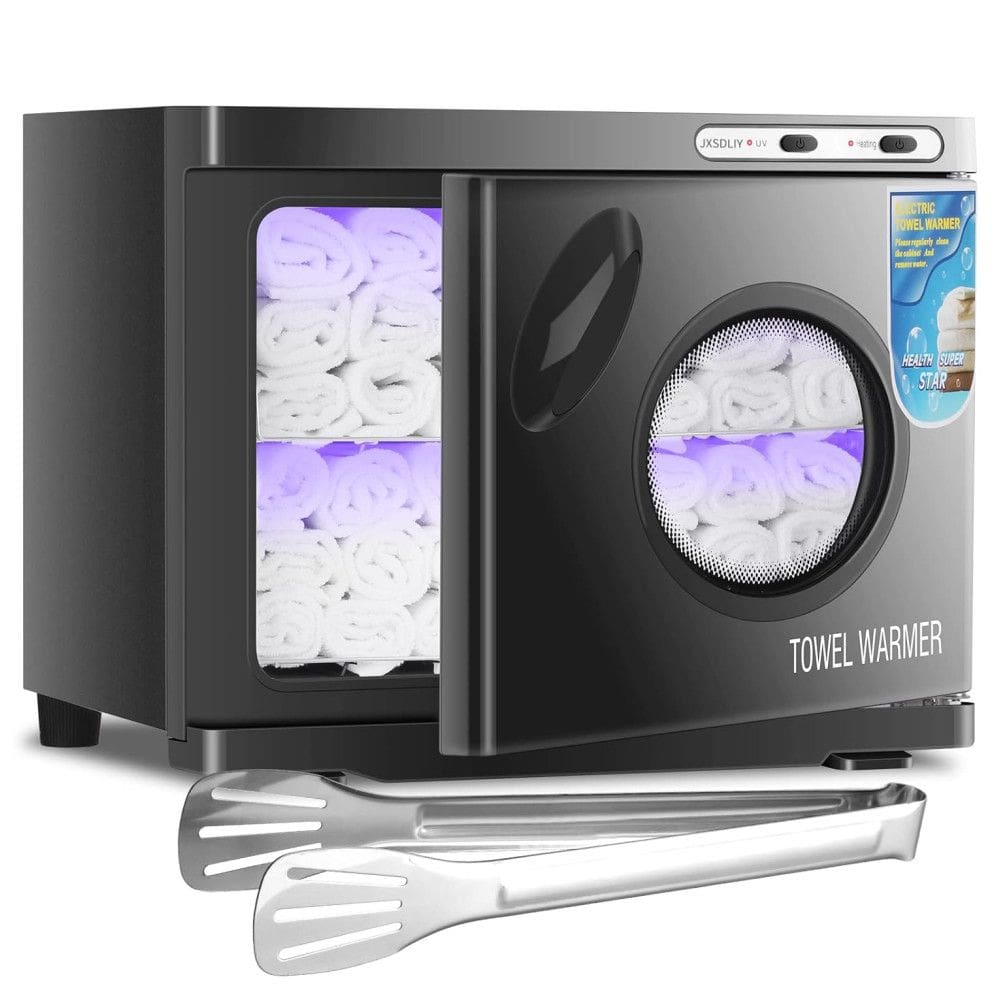 Aquecedor de Toalha Elétrico para Barbearia 23L com Janela Transparente, 110V, JXSDLIY, Preto