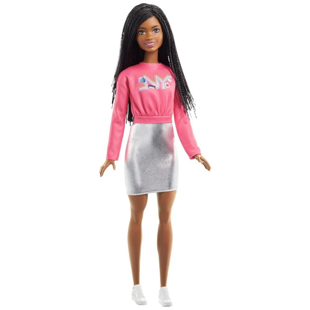 Boneca Barbie It Takes Two, Brooklyn com Cabelo Trançado, Camisa Rosa Nyc, Multicolorida