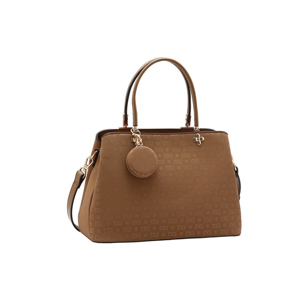 Bolsa Feminina Chenson - Relevo Monograma - Alça de Mão  - Marrom 3485431