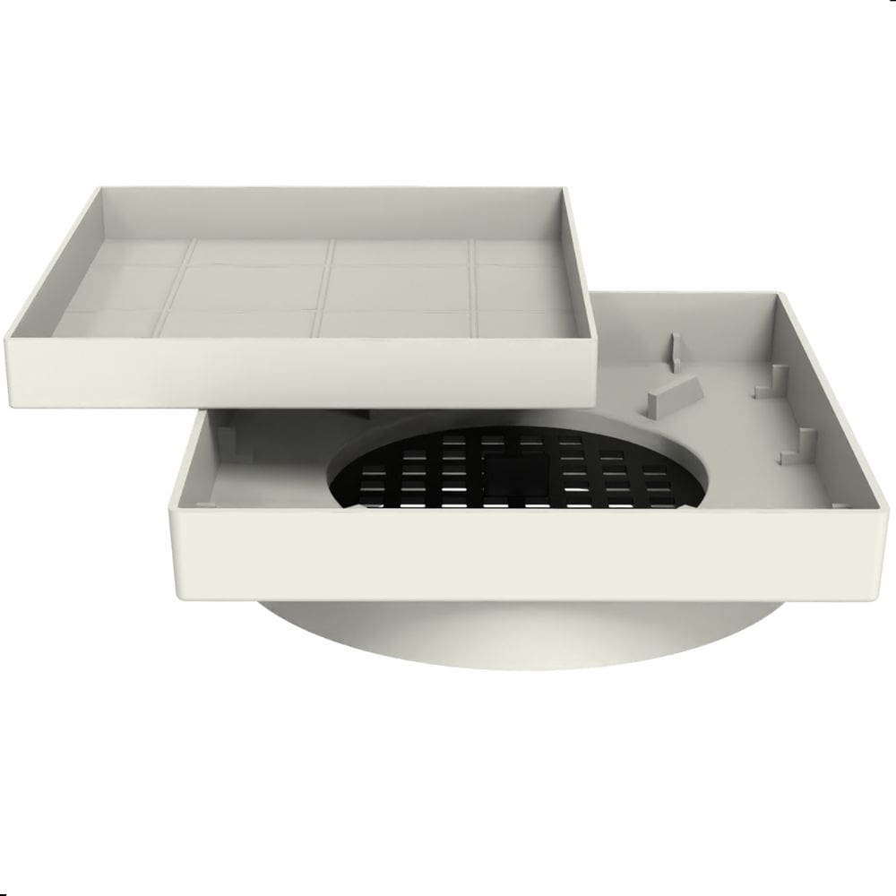 Ralo Oculto Invisível Anti Inseto 15x15 Branco Para Banheiro