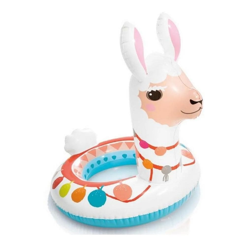 Boia infantil Inflável para praia piscina Cabeça Zoo Lhama Intex 86x58cm