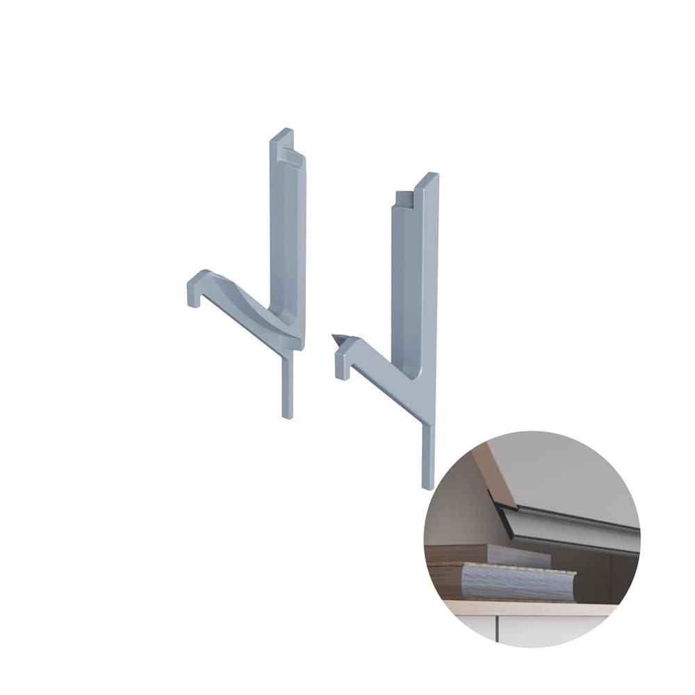 Ponteira Vazada Para Puxador Cava Cromo Acetinado de 18 Mm Pe214 Rometal