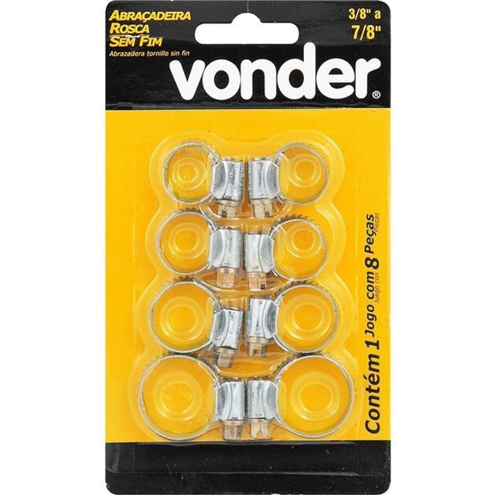 Abraçadeira Rosca Sem Fim Jogo Com 8 Peças - Vonder
