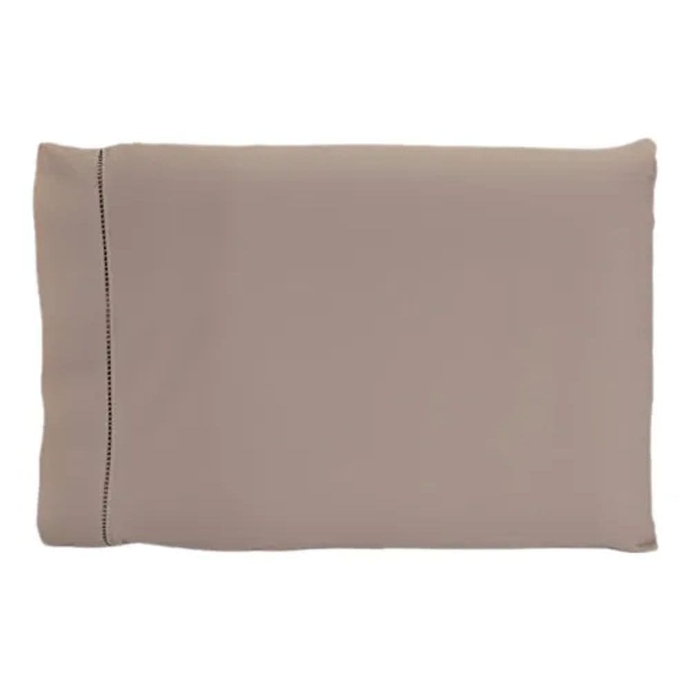 2 Fronhas King 50x90 100% Algodão 200 Fios Ponto Palito Caqui