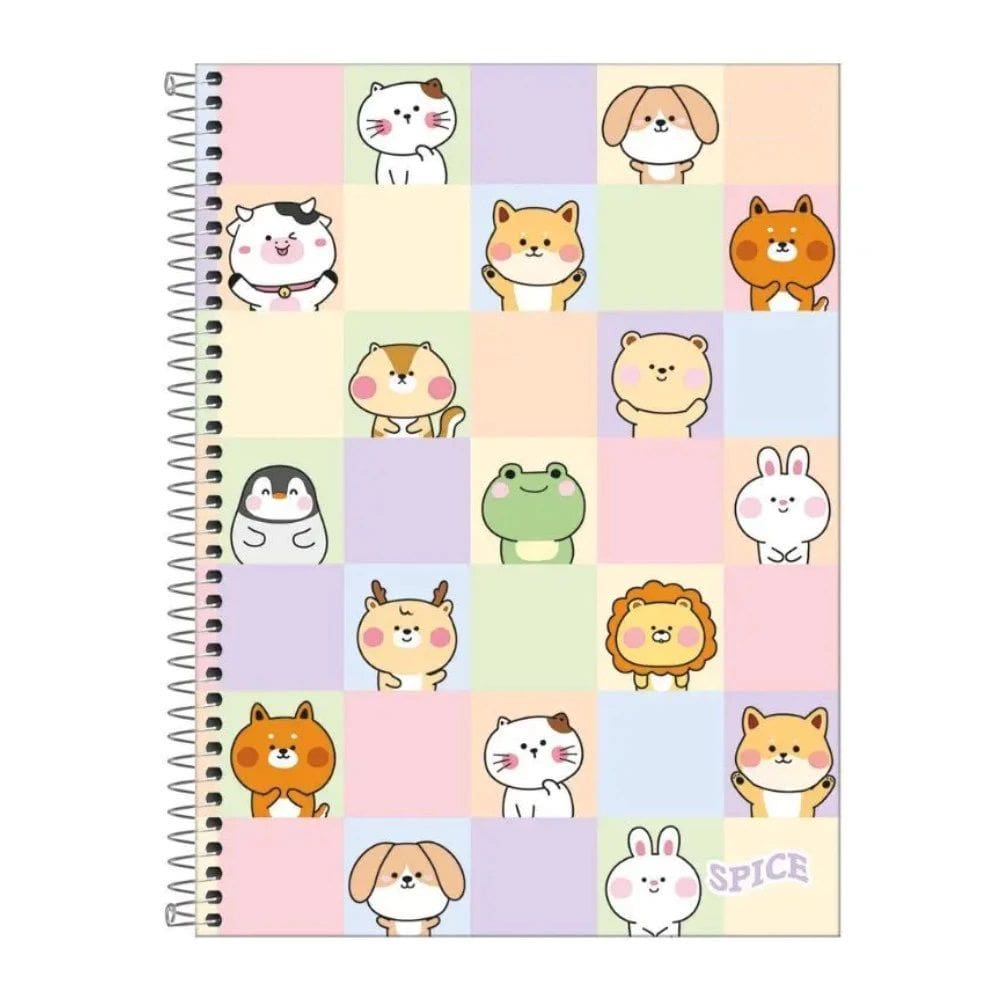 Caderno Universitário Capa Dura para Meninas com 10 Matérias 160 Folhas