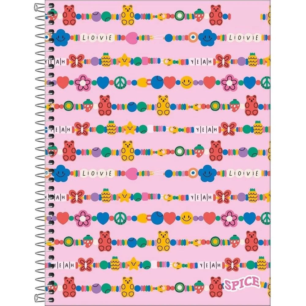 Caderno Universitário Capa Dura para Meninas com 1 Matéria 80 Folhas