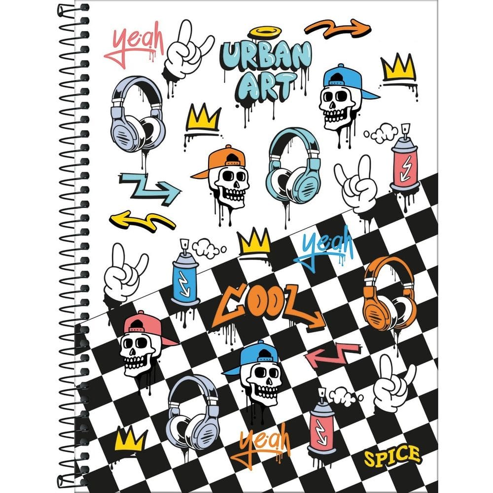 Caderno Espiral 10 Matérias Universitário Capa Dura 160 Folhas Pautadas