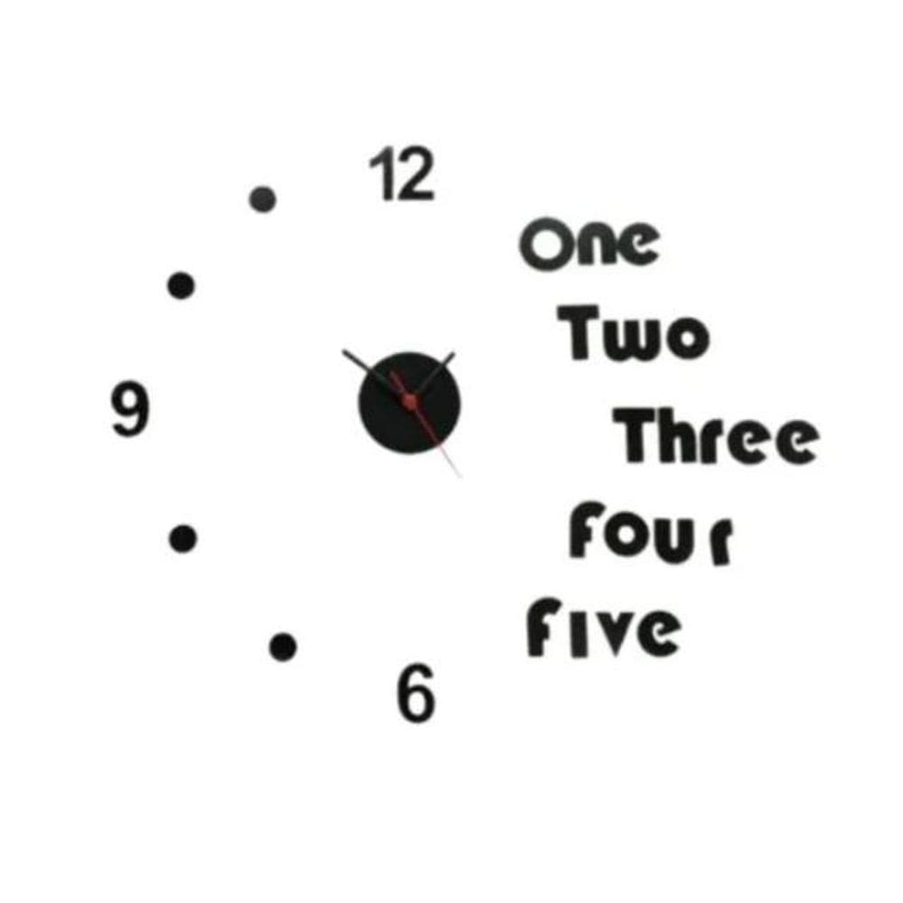 Relógio Decorativo Parede Inglês One Acrílico Sala Quarto