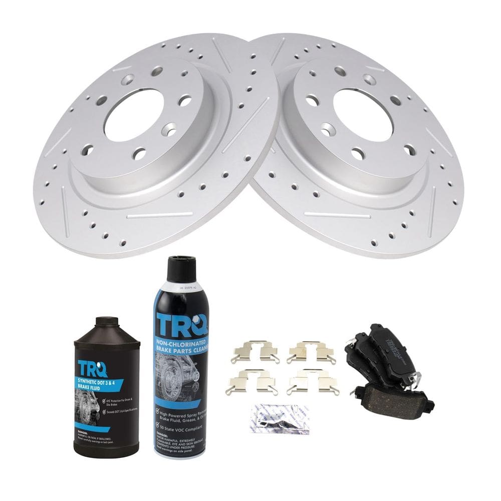 Kit de pastilhas de freio e rotor TRQ Rear Performance Mazda CX-3
