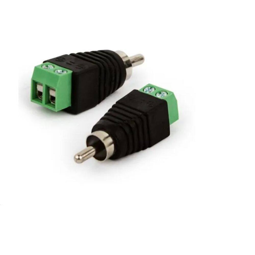 Kit 10 Conectores Plug Rca Macho Borne Cftv Áudio E Vídeo