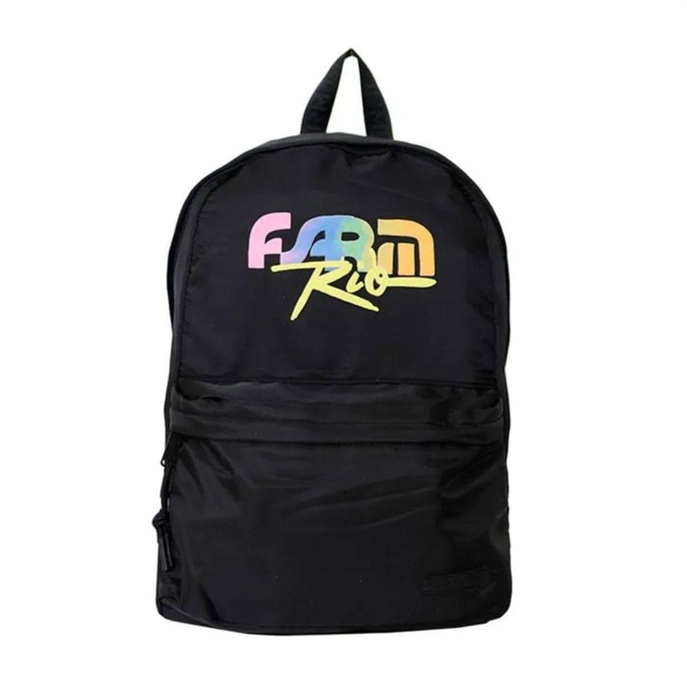 Mochila Farm Xodó Rio Fantasia Preta
