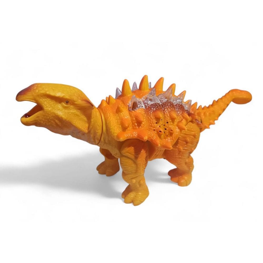 Boneco Dinossauro Grande Movimento Som E Luz Anquilossauro L