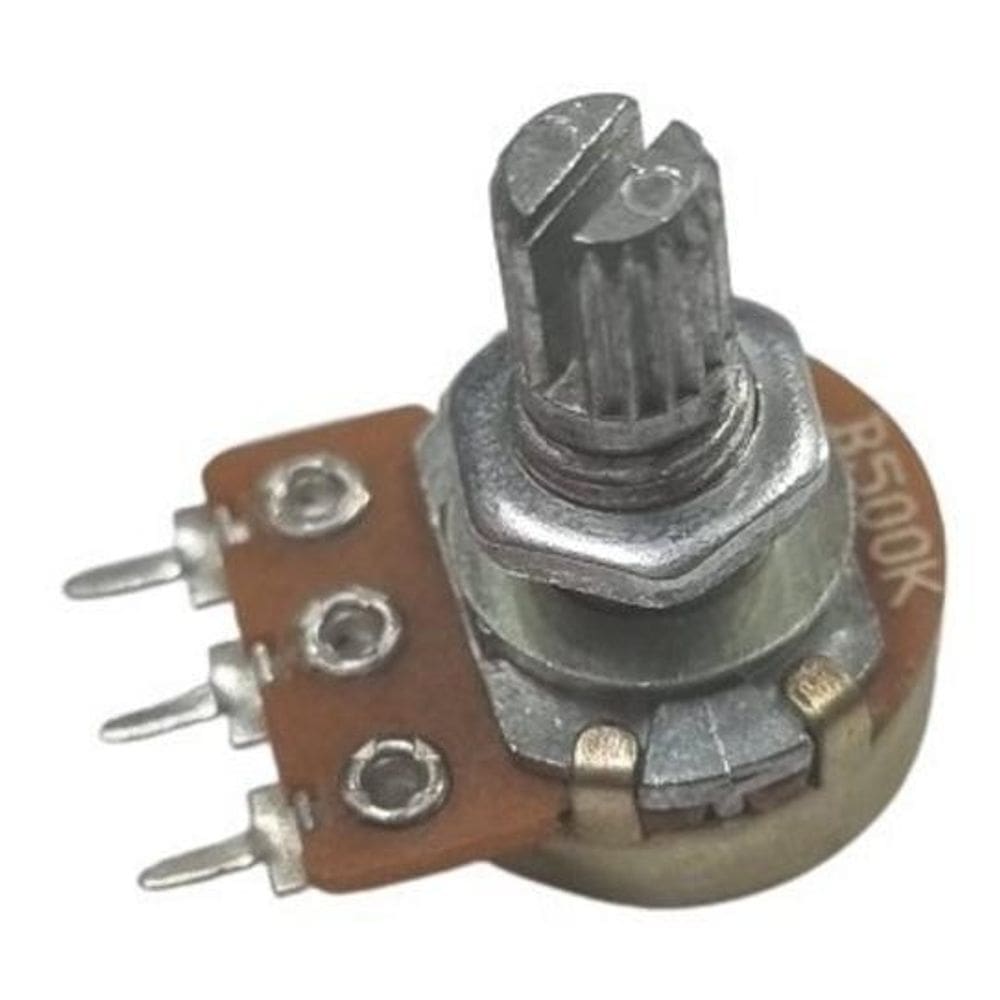 Potenciômetro 500K B L15 Eixo Curto Sem Chave 16Mm