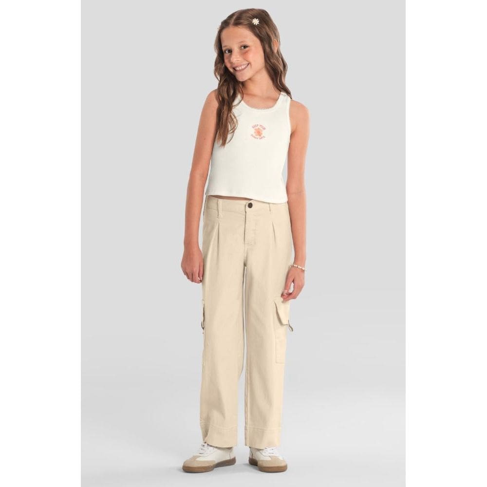 Blusa infantil menina regata em ribana Brandili