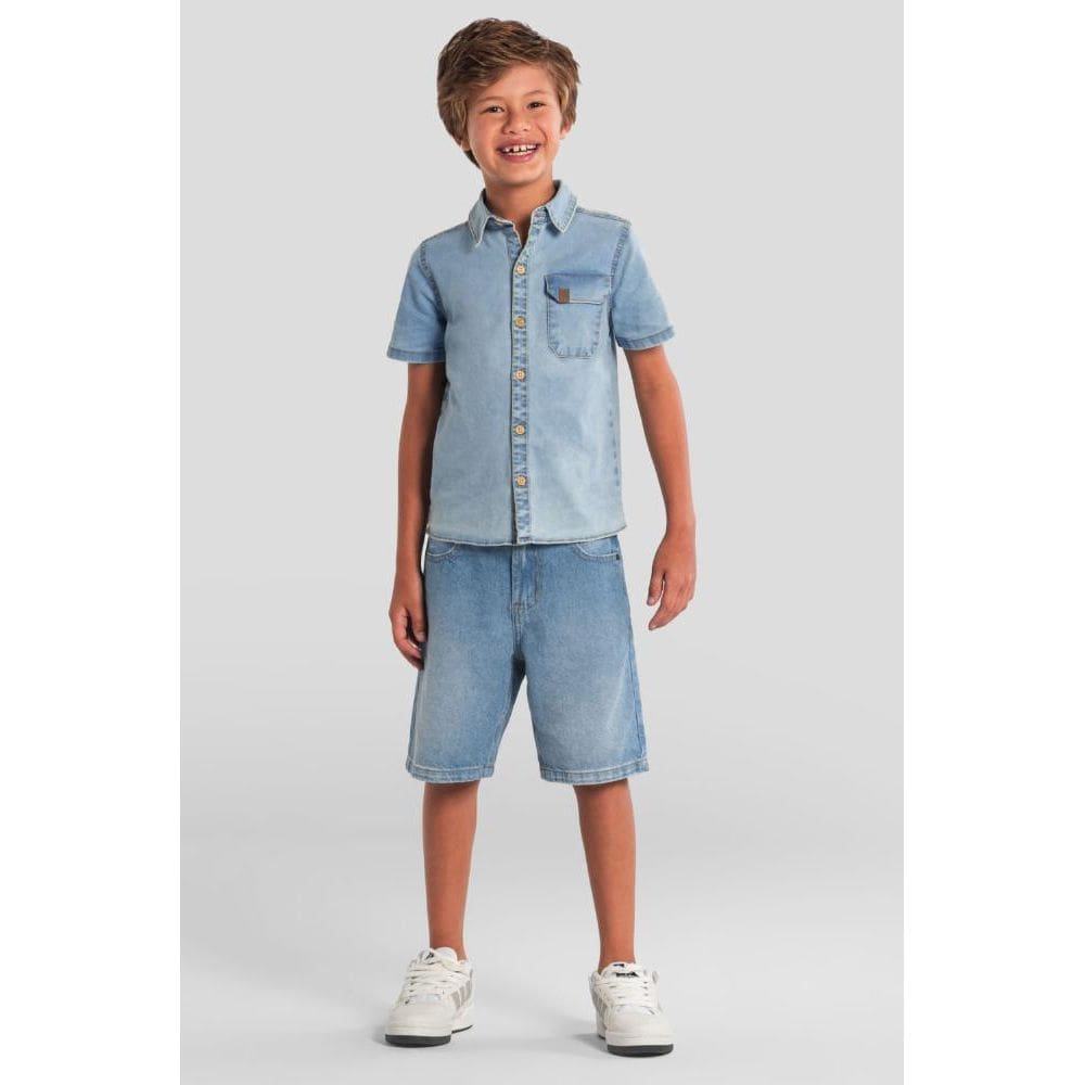 Bermuda infantil menino em jeans Brandili