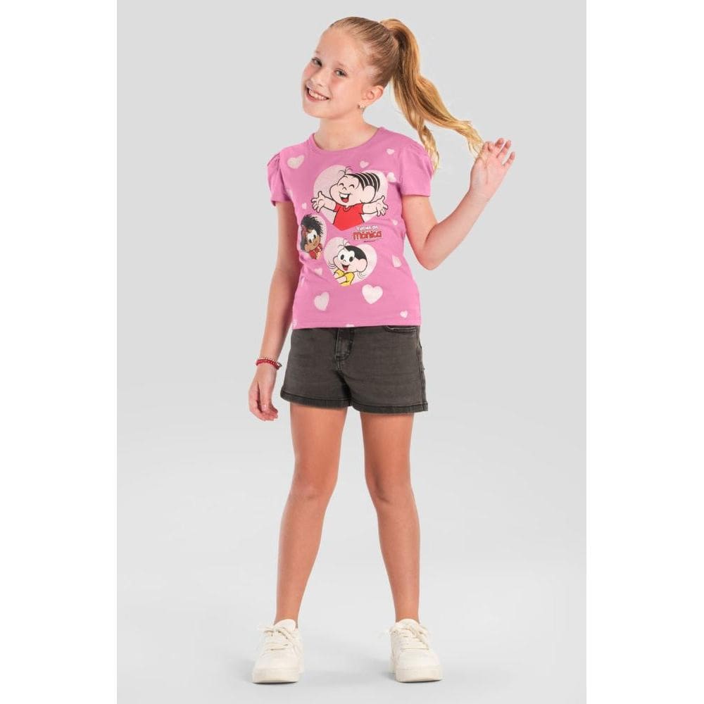 Blusa infantil menina da Turma da Mônica Brandili