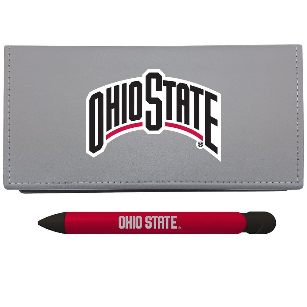 Conjunto de mesa, caneta comemorativa Ohio State com caneta giratória de mensagens