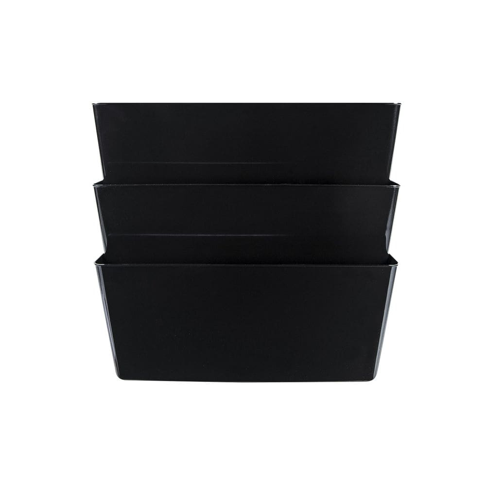 Wall Files Storex Unbreakable, tamanho carta, pacote com 3, preto