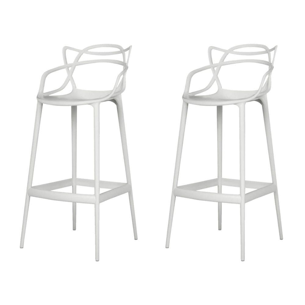 Kit 2 Banquetas Aviv Allegra Solna Fratini 109 cm (altura) Polipropileno Cor Branco