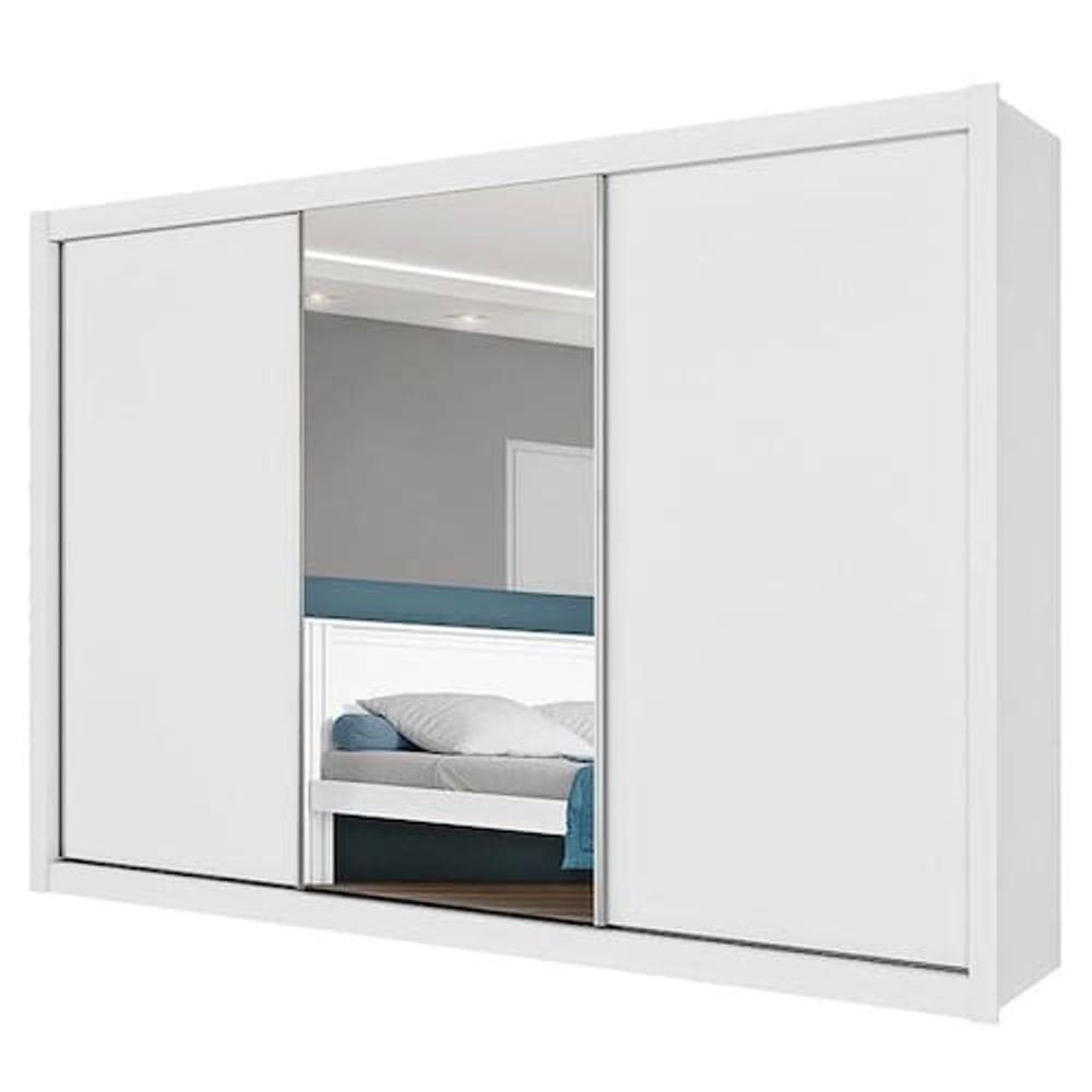 Guarda Roupa Toronto 3 Portas E 6 Gavetas - Móveis Europa - Branco