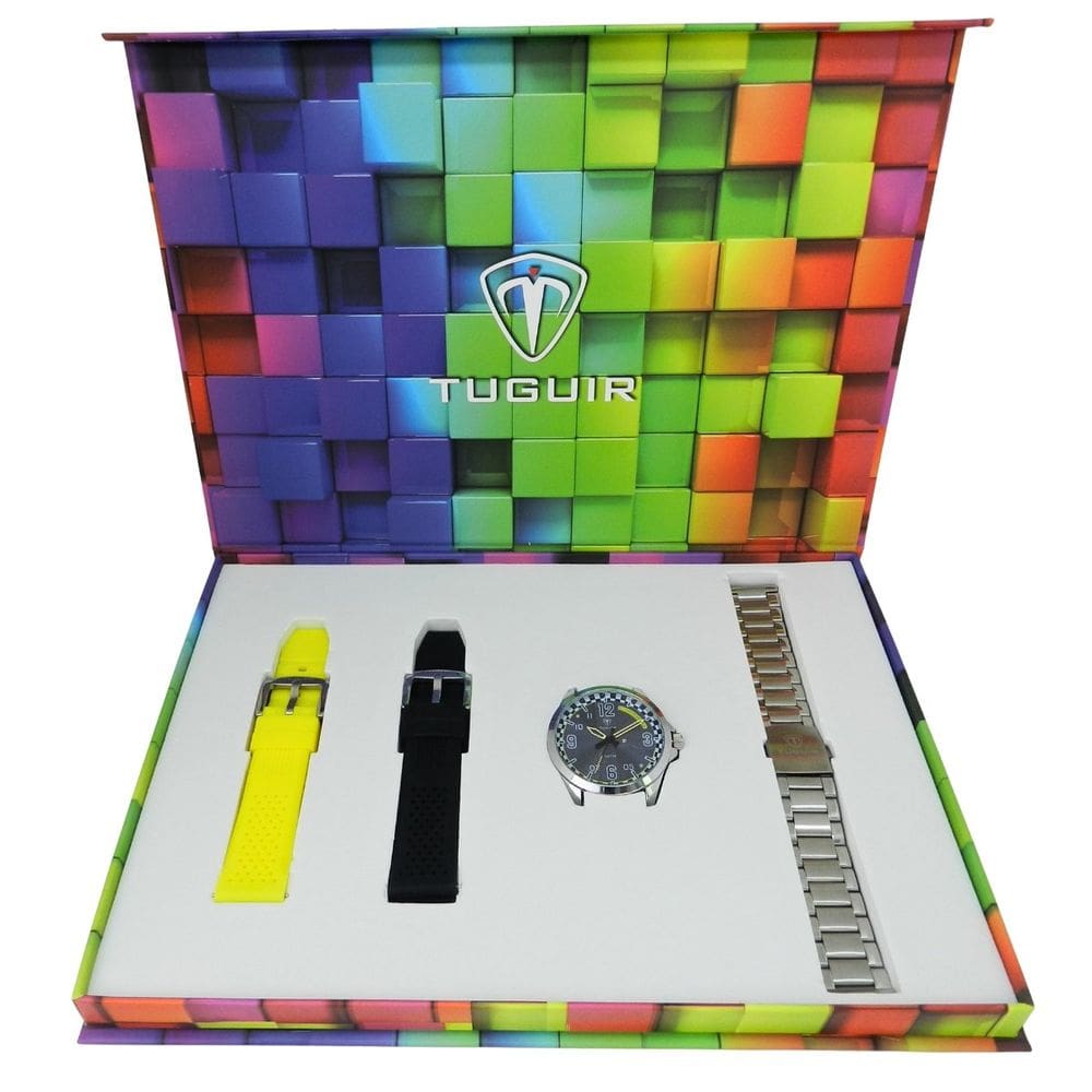 Relógio Masculino Tuguir Analógico TG35135 Prata e Cinza