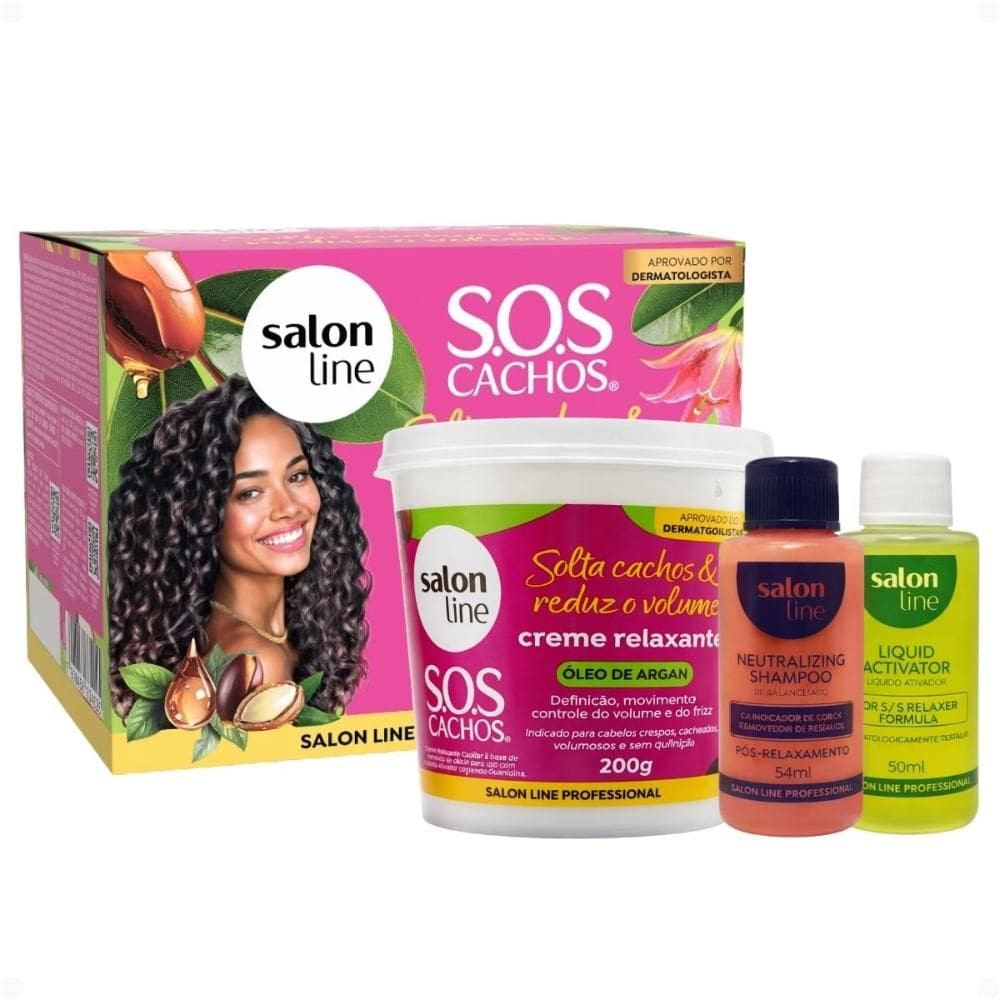 Creme Relaxante Salon Line Sos Cachos Óleo de Argan