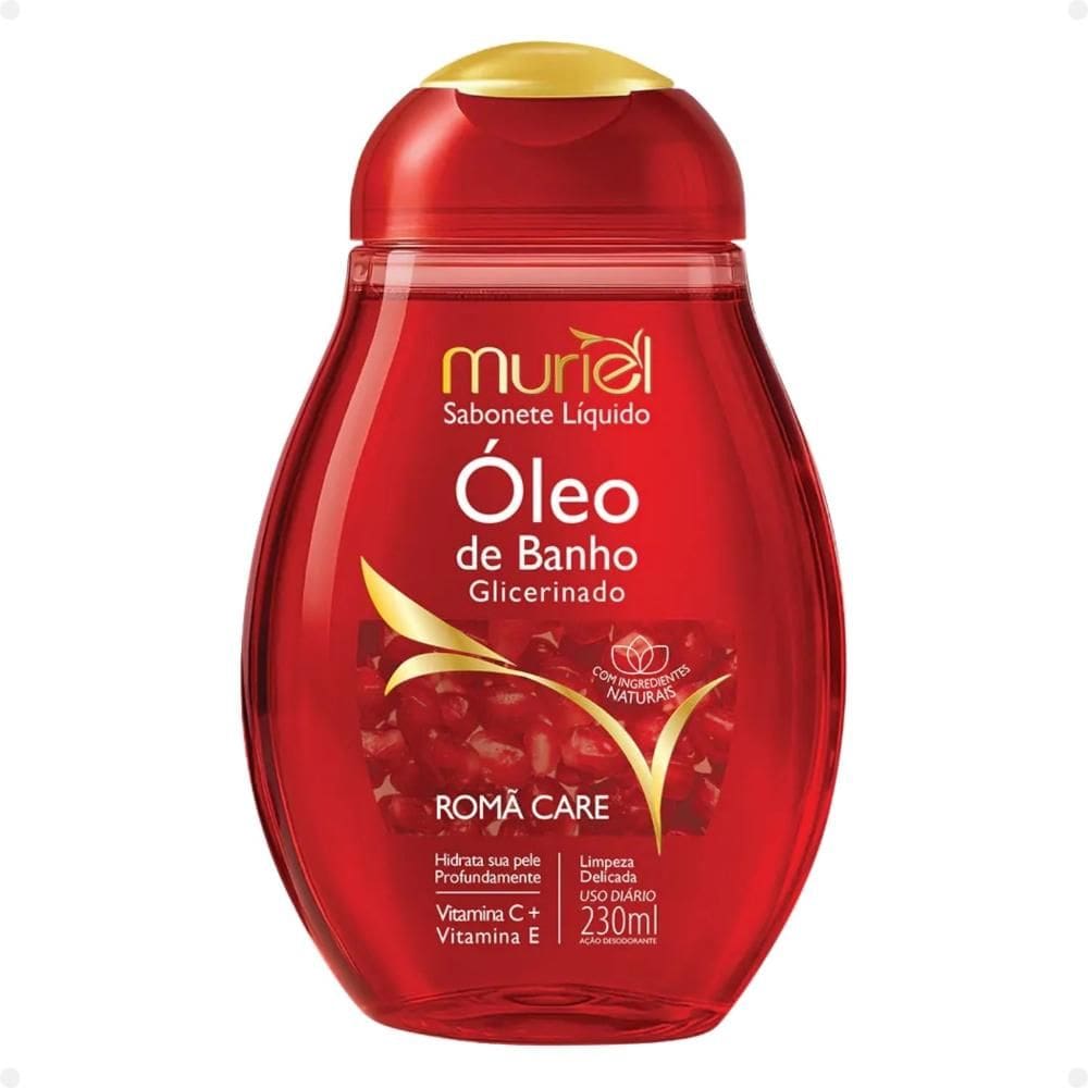 Sabonete Líquido Muriel Óleo de Banho Glicerinado Romã Care 230ml